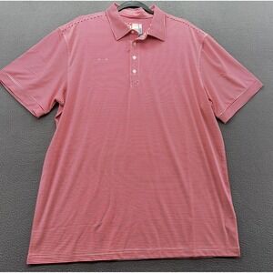 Chick-fil-A Oobe Team Style Hydrochill Polo Shirt SZ XL Red White Striped NWT